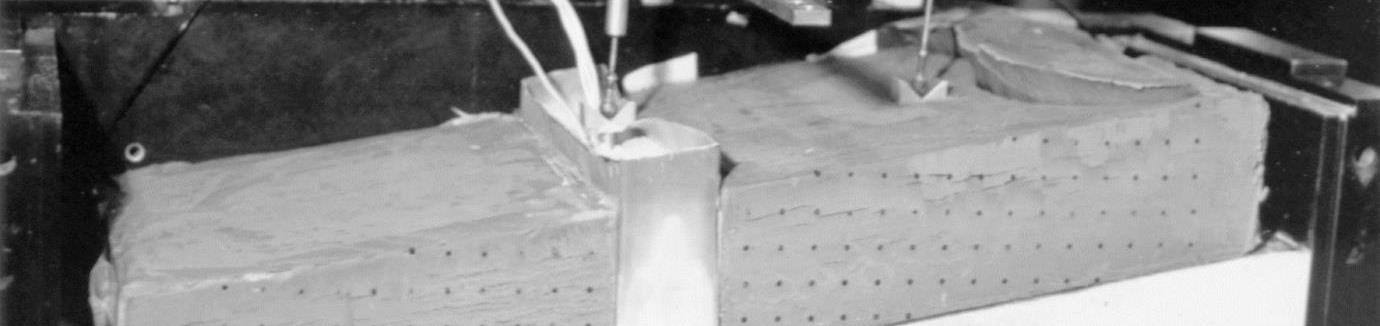 Modello fisico di un’opera in terra preparato in laboratorio